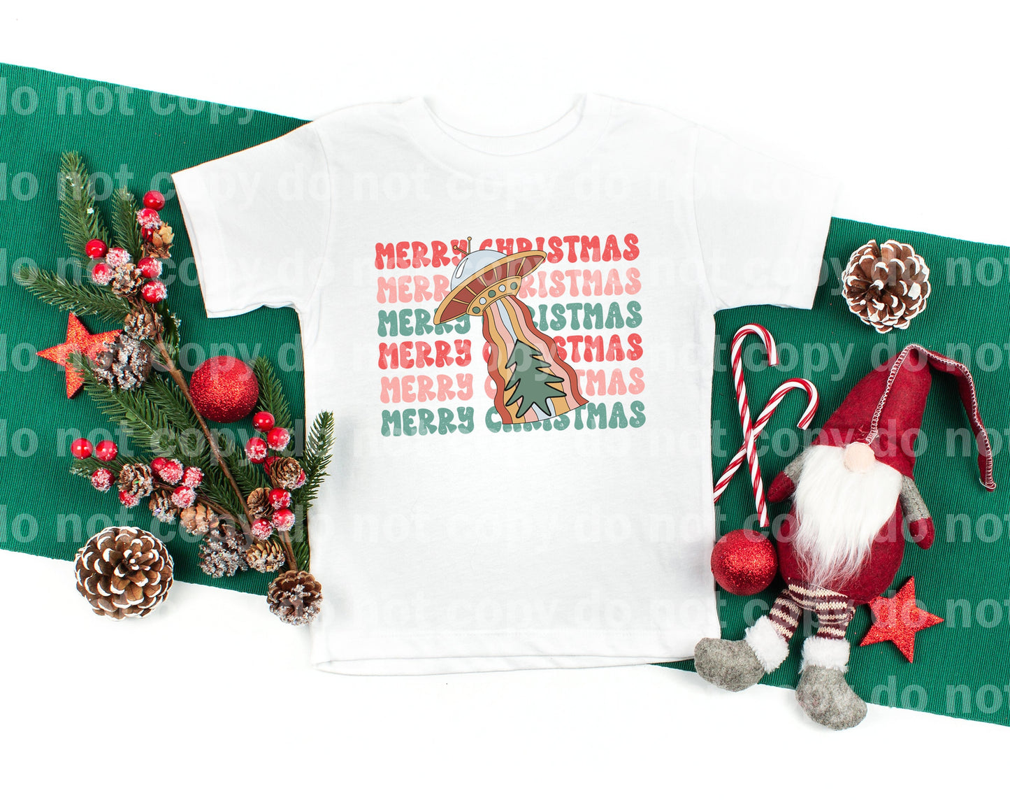 Merry Christmas Retro Outer Space Dream Print or Sublimation Print