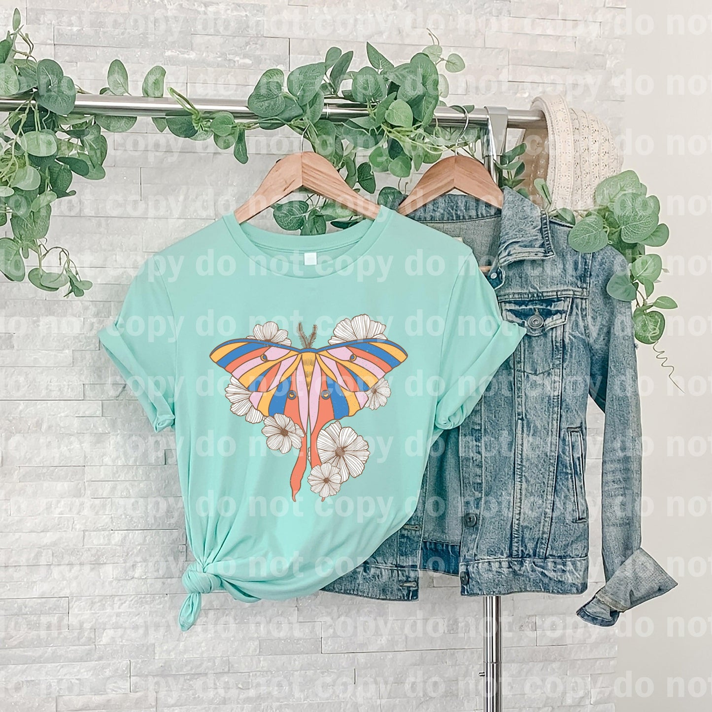 Moth Floral Dream print transfer