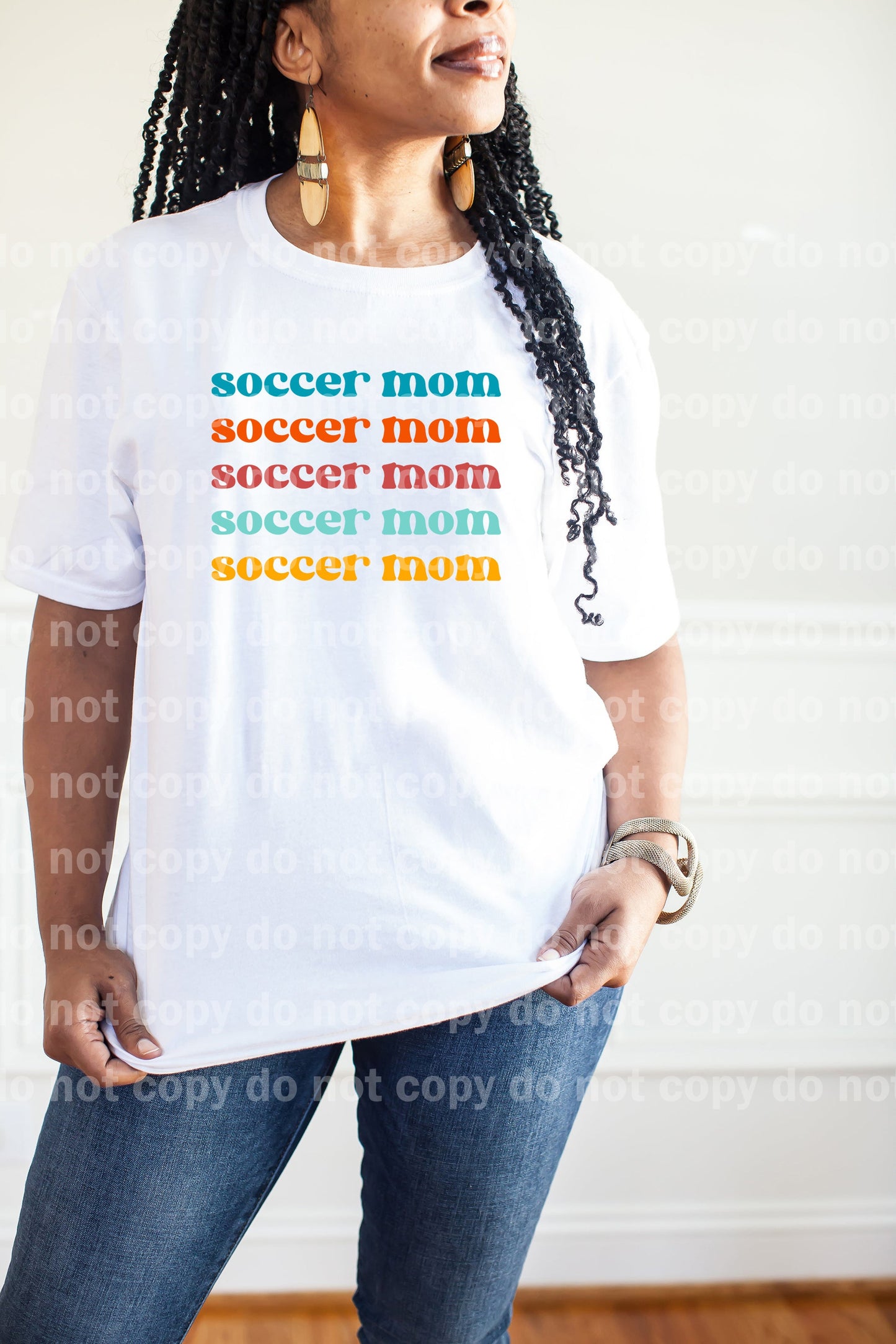 Impresión de sueño de mamá de fútbol multicolor o impresión de sublimación