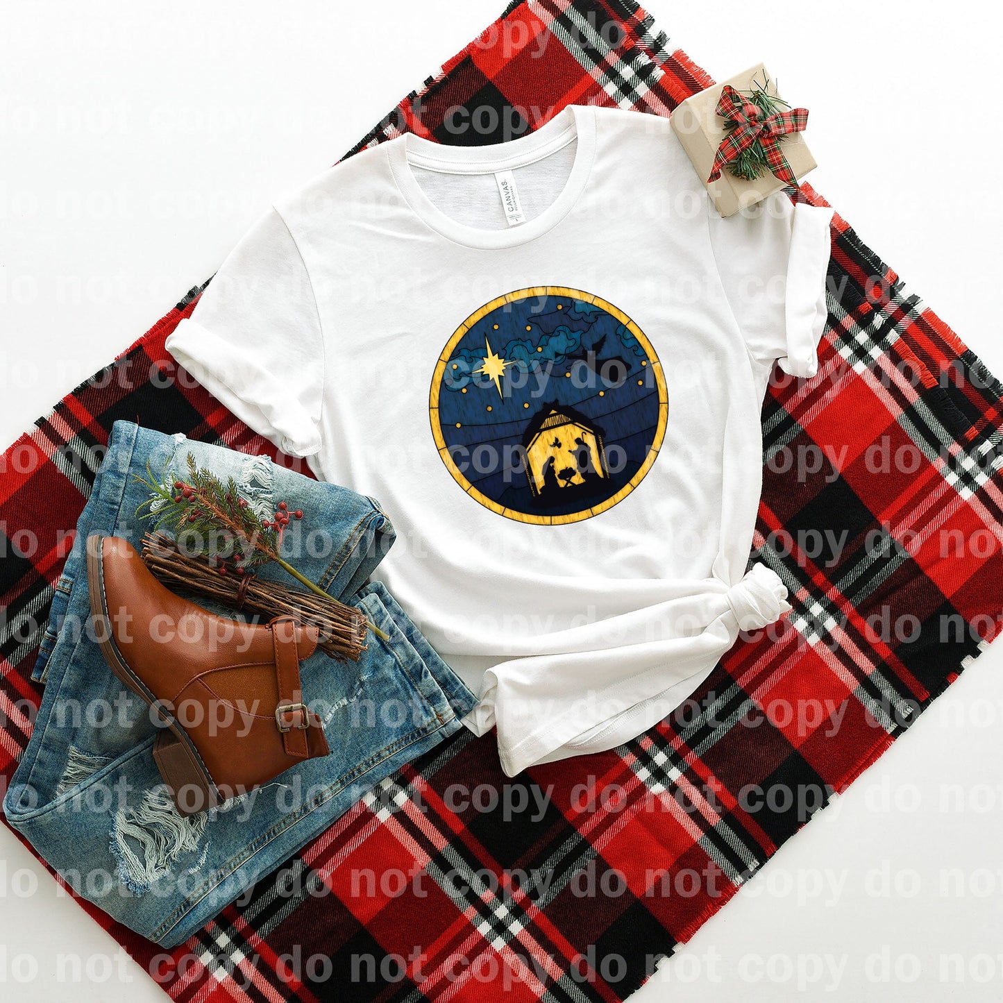 Nativity Stained Glass Dream Print or Sublimation Print