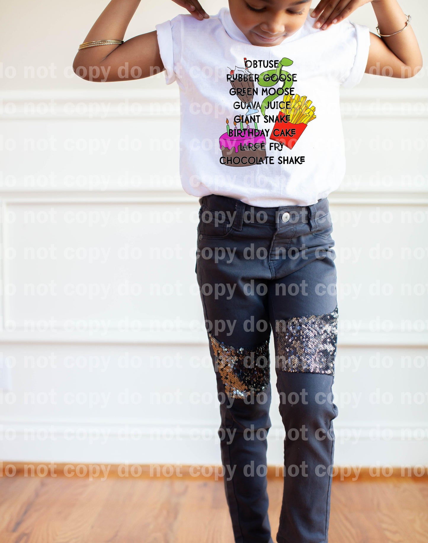 Obtuse Rubber Goose Green Moose Guava Juice Giant Snake Birthday Cake Large Fry Chocolate Shake Dream Print or Sublimation Print