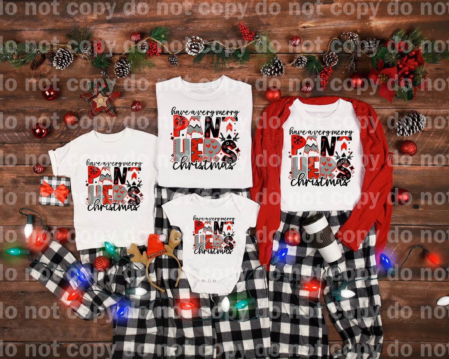 Have A Very Merry Panthers Christmas Gray Dream Print or Sublimation Print