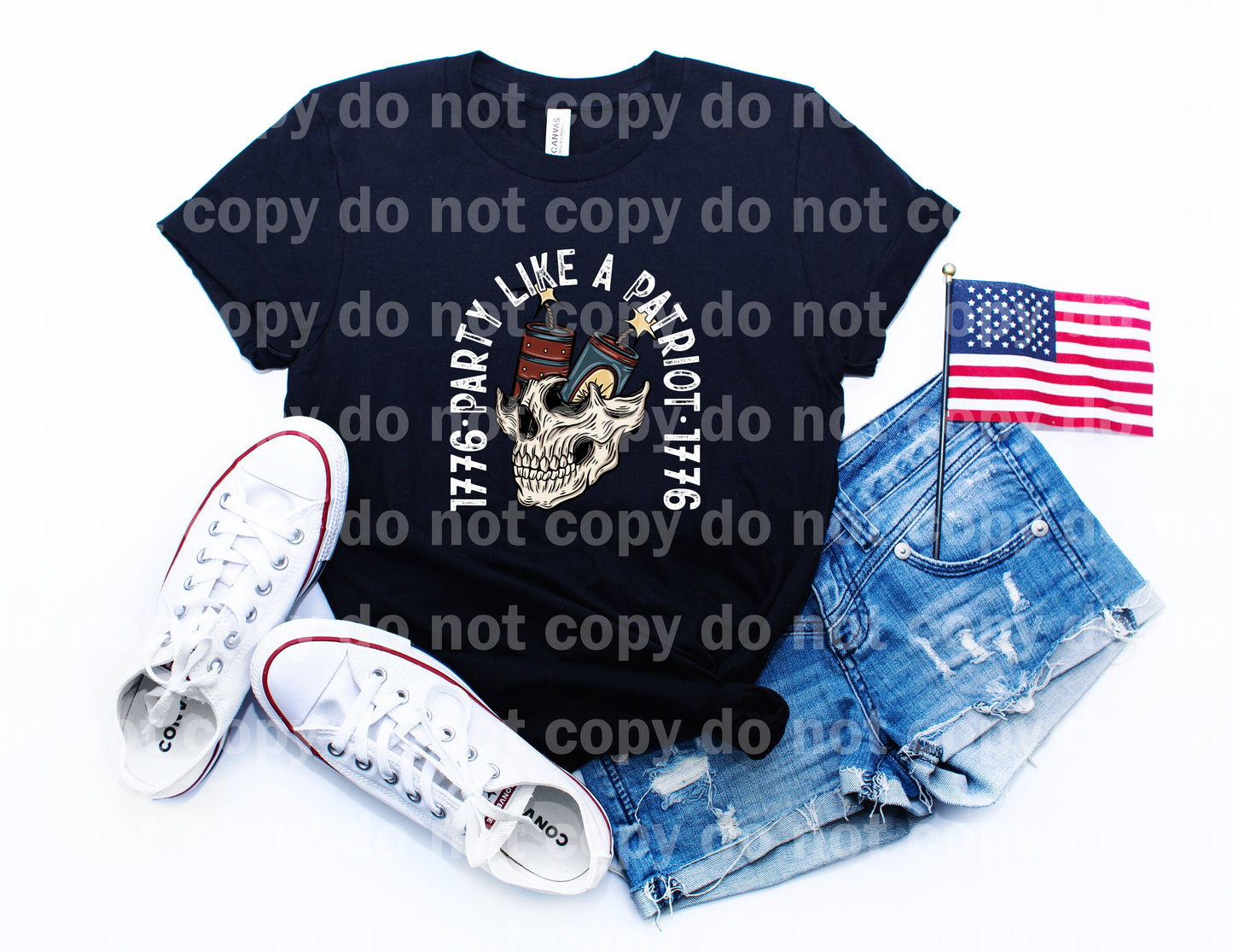Party Like A Patriot Black/White Dream Print or Sublimation Print