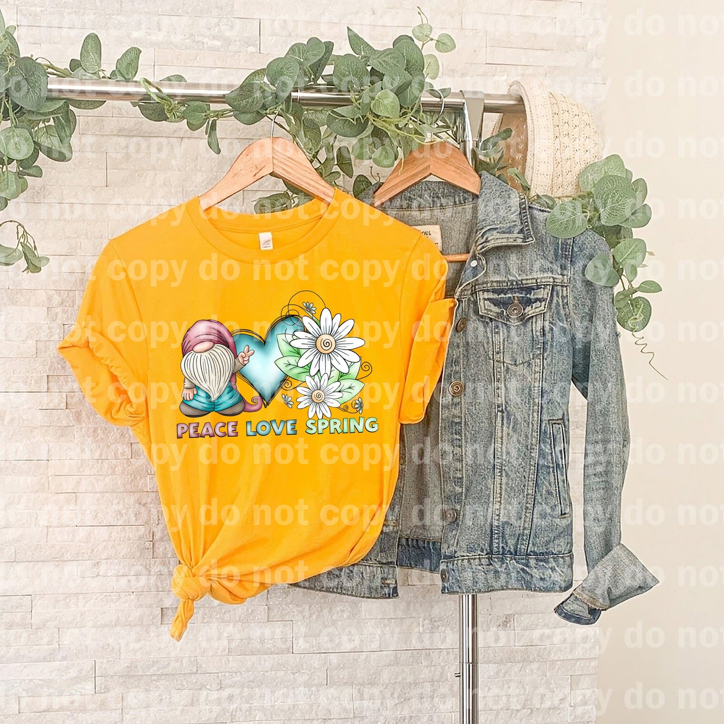 Peace Love Spring Gnome Dream print transfer
