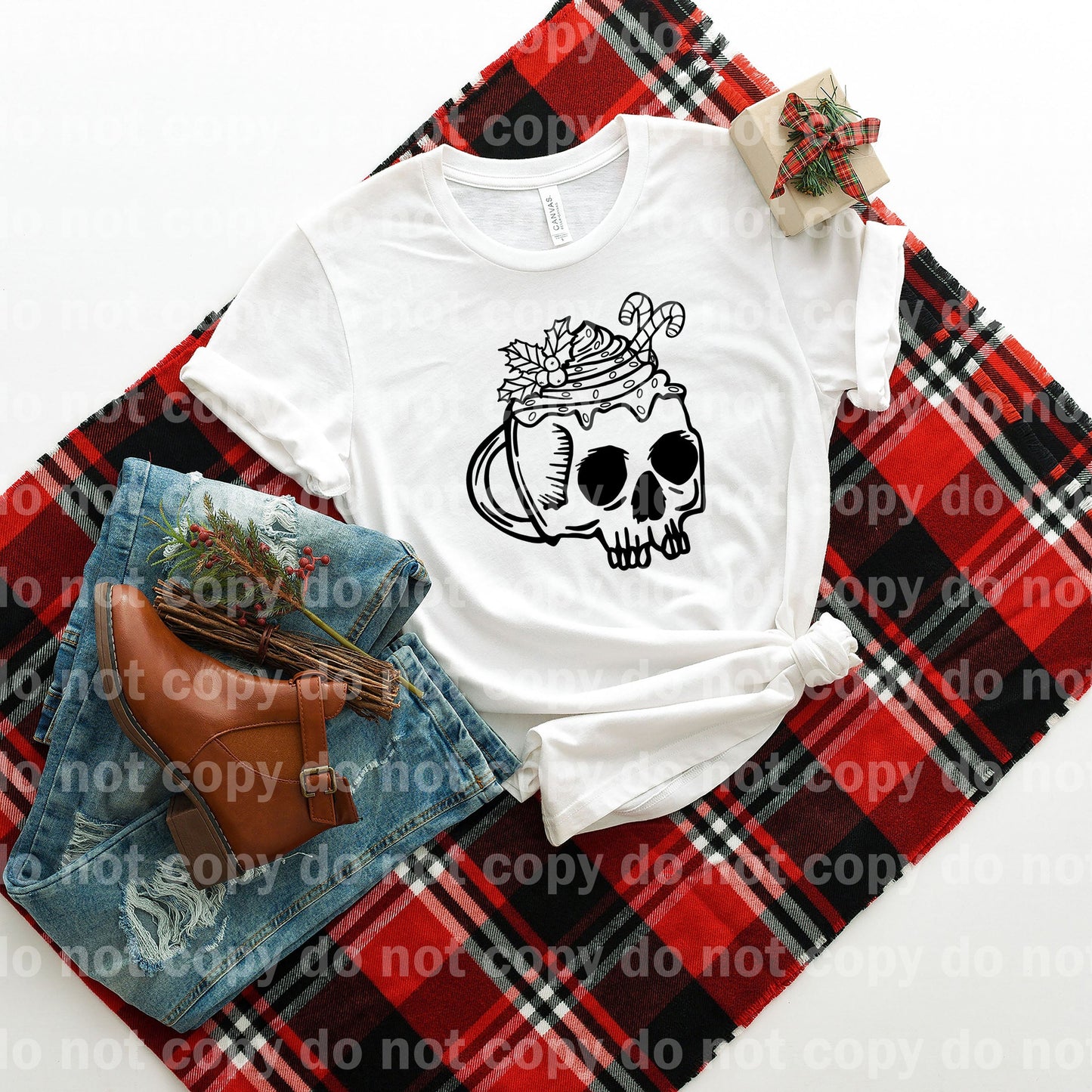 Taza de calavera de temporada de menta a todo color/impresión de ensueño de un color o impresión por sublimación