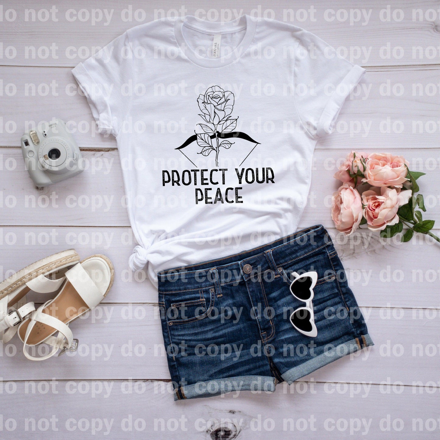 Protect Your Peace Bow And Arrow Rose Dream Print or Sublimation Print