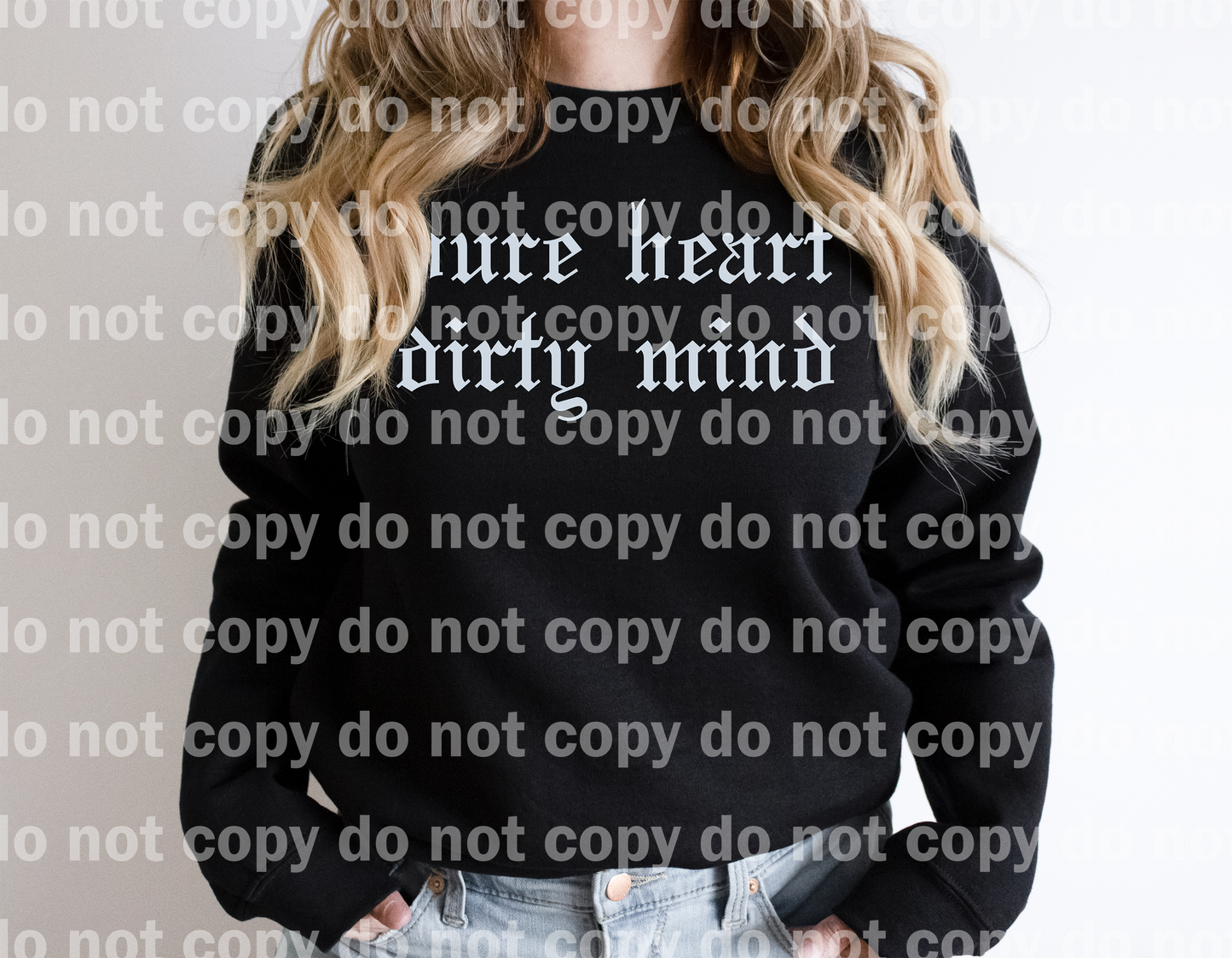 Pure Heart Dirty Mind Black/White Dream Print or Sublimation Print