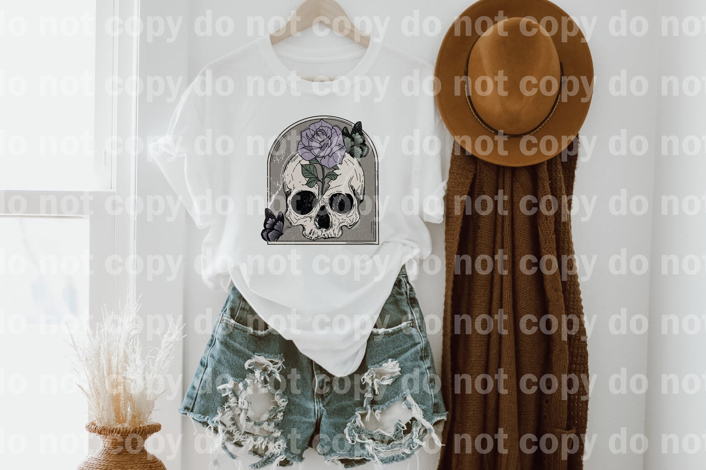 Purple Flower Skellie Dream Print or Sublimation Print