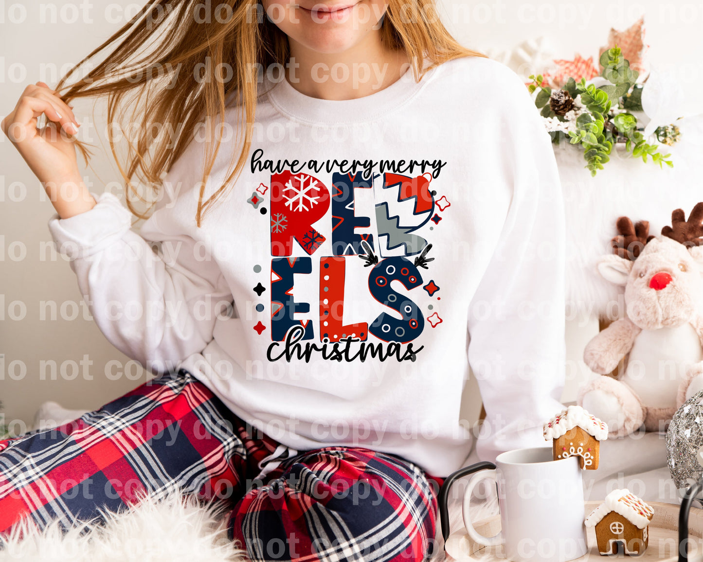 Have A Very Merry Rebels Christmas Gray Dream Print or Sublimation Print