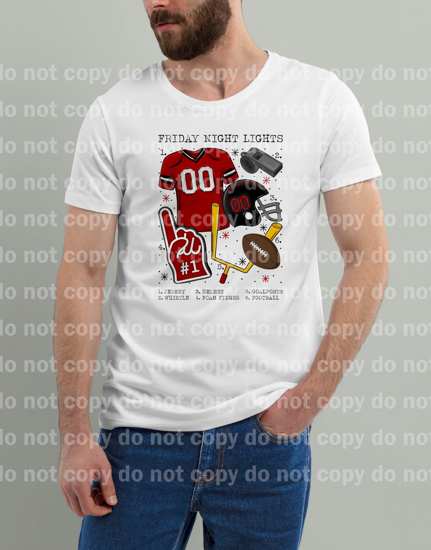 Friday Night Lights Football Chart Red And Black Dream Print or Sublimation Print