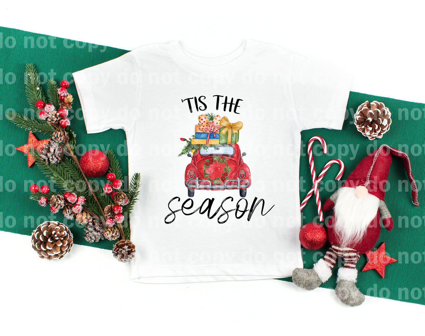 Red Car Tis The Season Dream Print or Sublimation Print