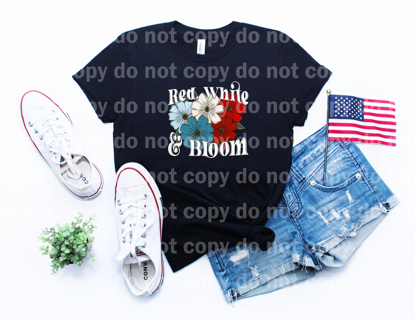 Red White And Bloom Black/White Dream Print or Sublimation Print
