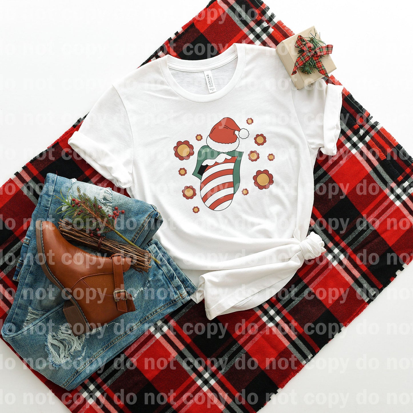 Retro Christmas Tongue Dream Print or Sublimation Print