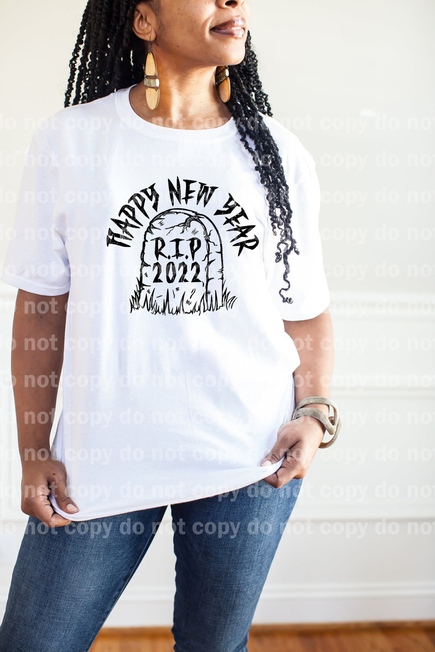 RIP 2022 Happy New Year Distressed Full Color/One Color Dream Print or Sublimation Print