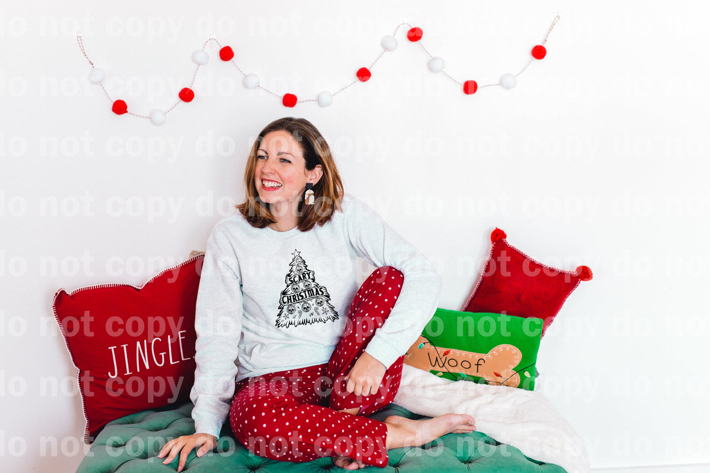 Scary Christmas angustiado a todo color/impresión de ensueño de un color o impresión por sublimación