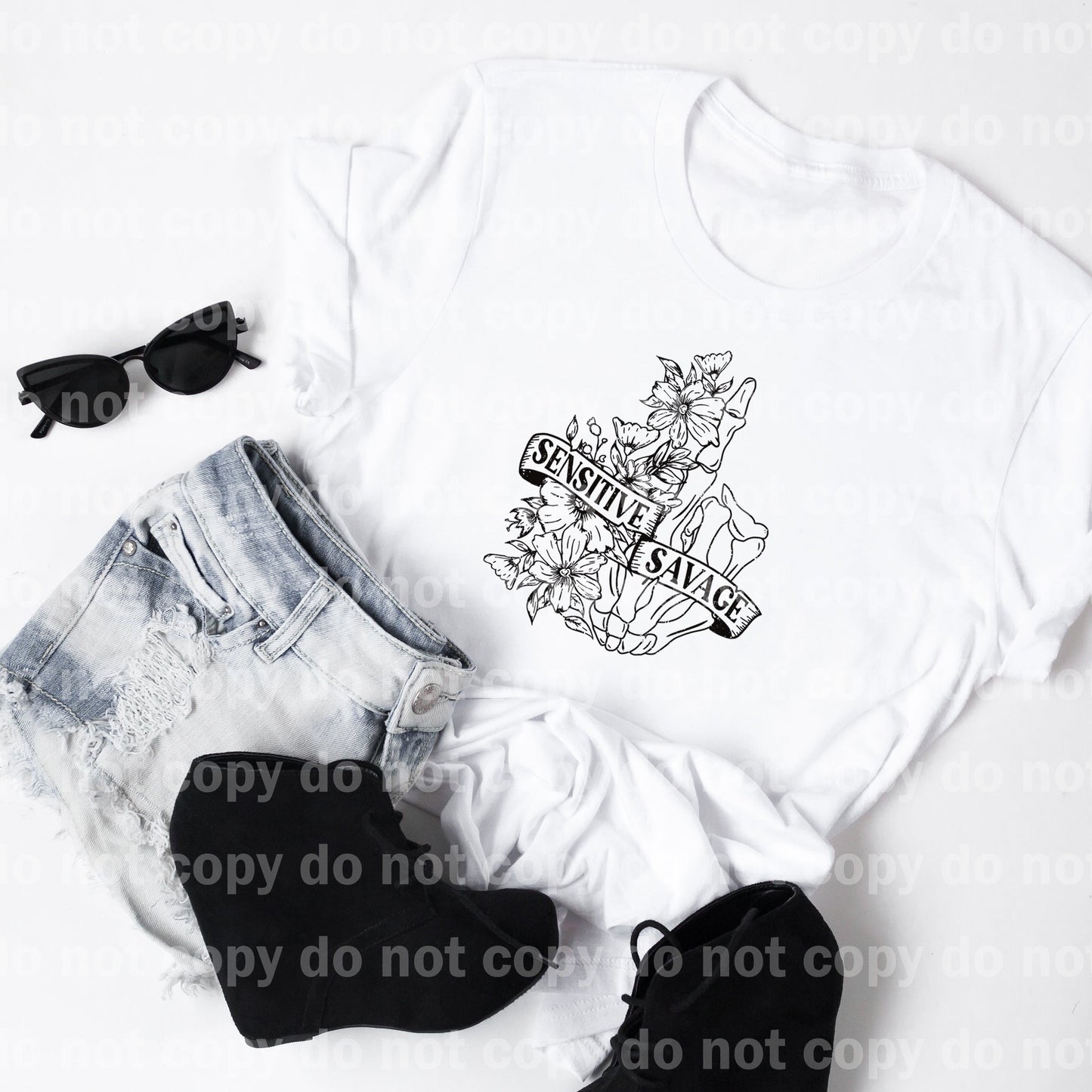 Sensitive Savage Distressed Full Color/One Color Dream Print or Sublimation Print