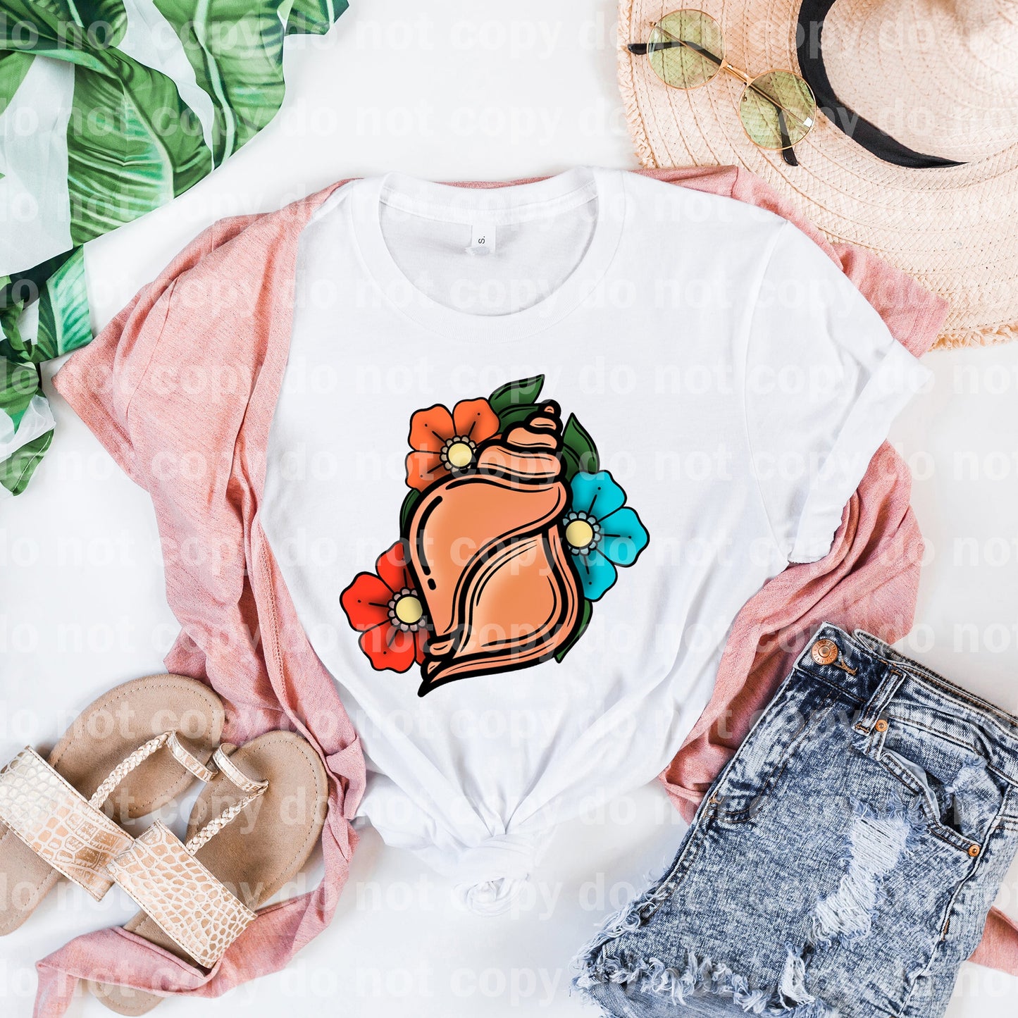 Shell And Flowers Dream Print or Sublimation Print
