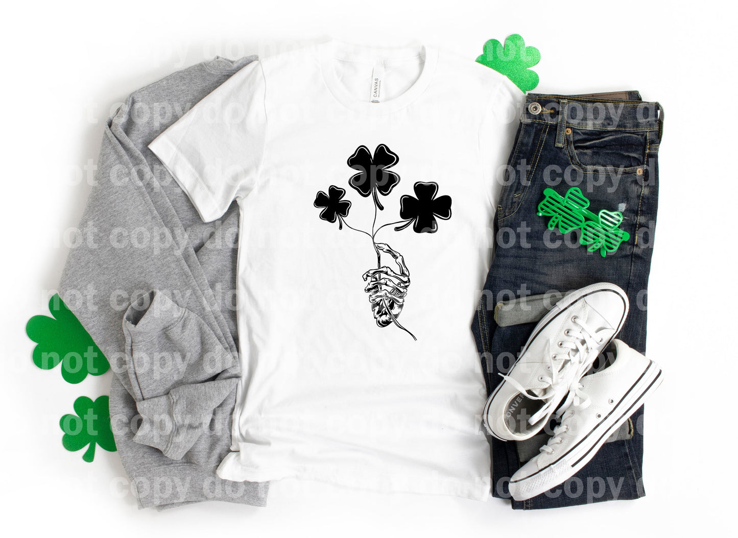 Skellie Hand Clover Leaf Dream Print or Sublimation Print