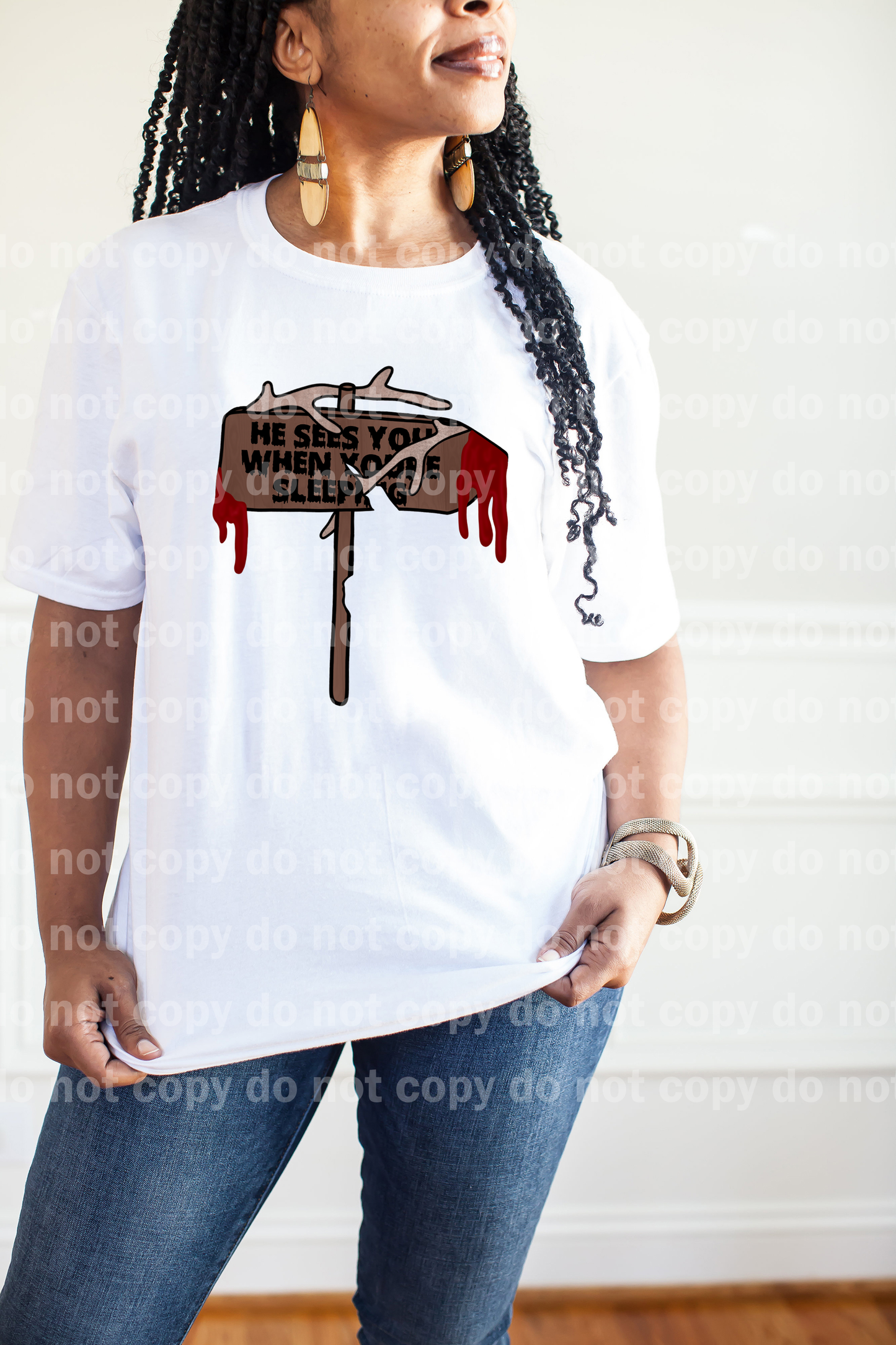 He Sees You When You're Sleeping Full Color/One Color Dream Print or Sublimation Print
