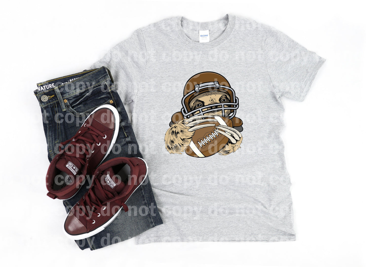 Transferencia de impresión Sloth Football Brown Dream