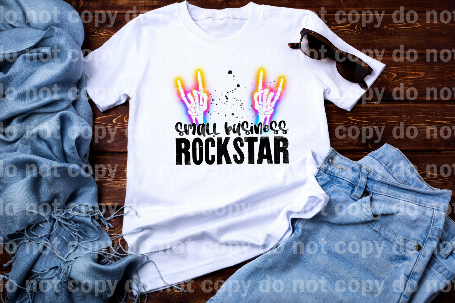 Small Business Rockstar Neon Skellie Dream Print or Sublimation Print