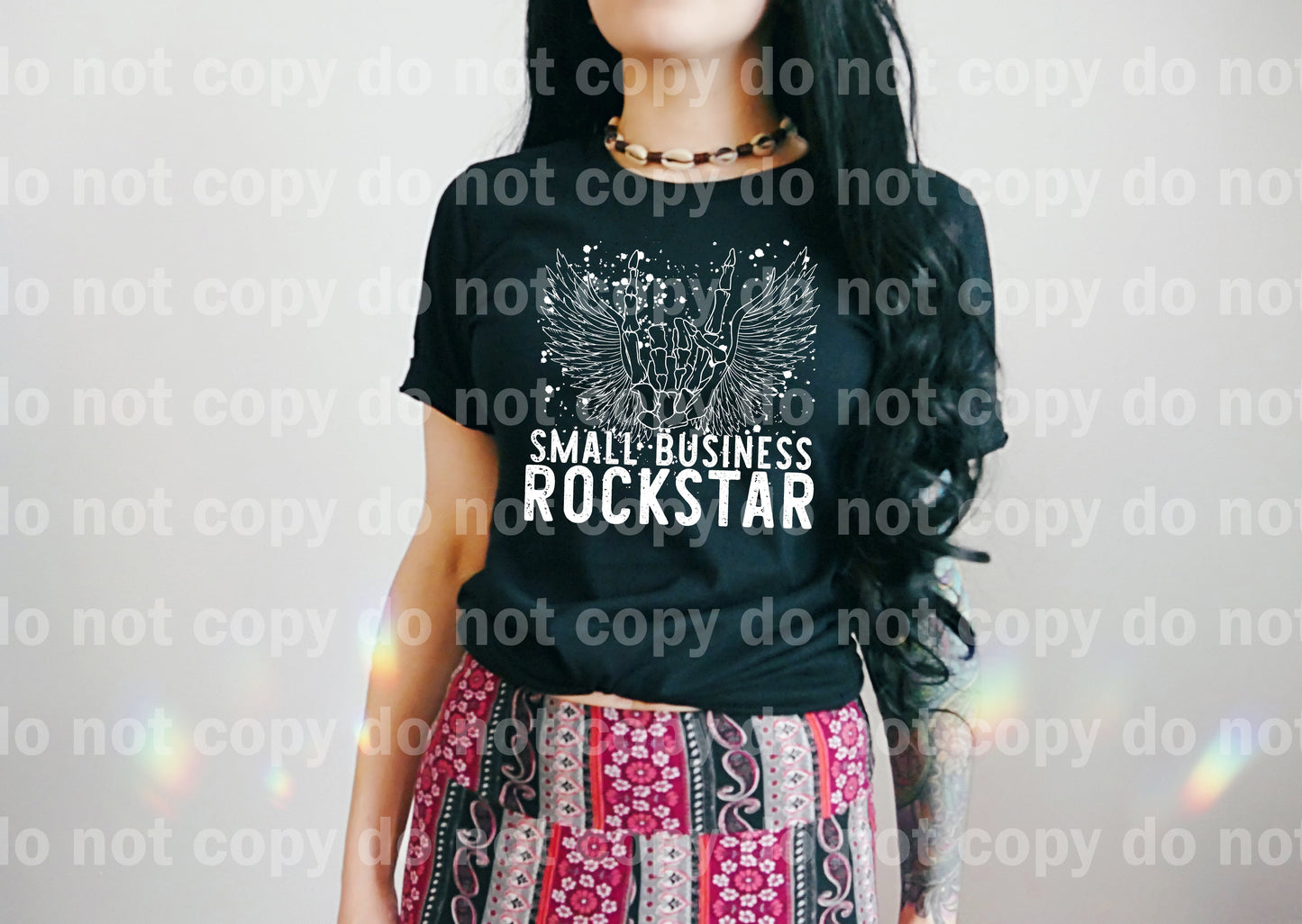 Small Business Rockstar Wings Dream print transfer