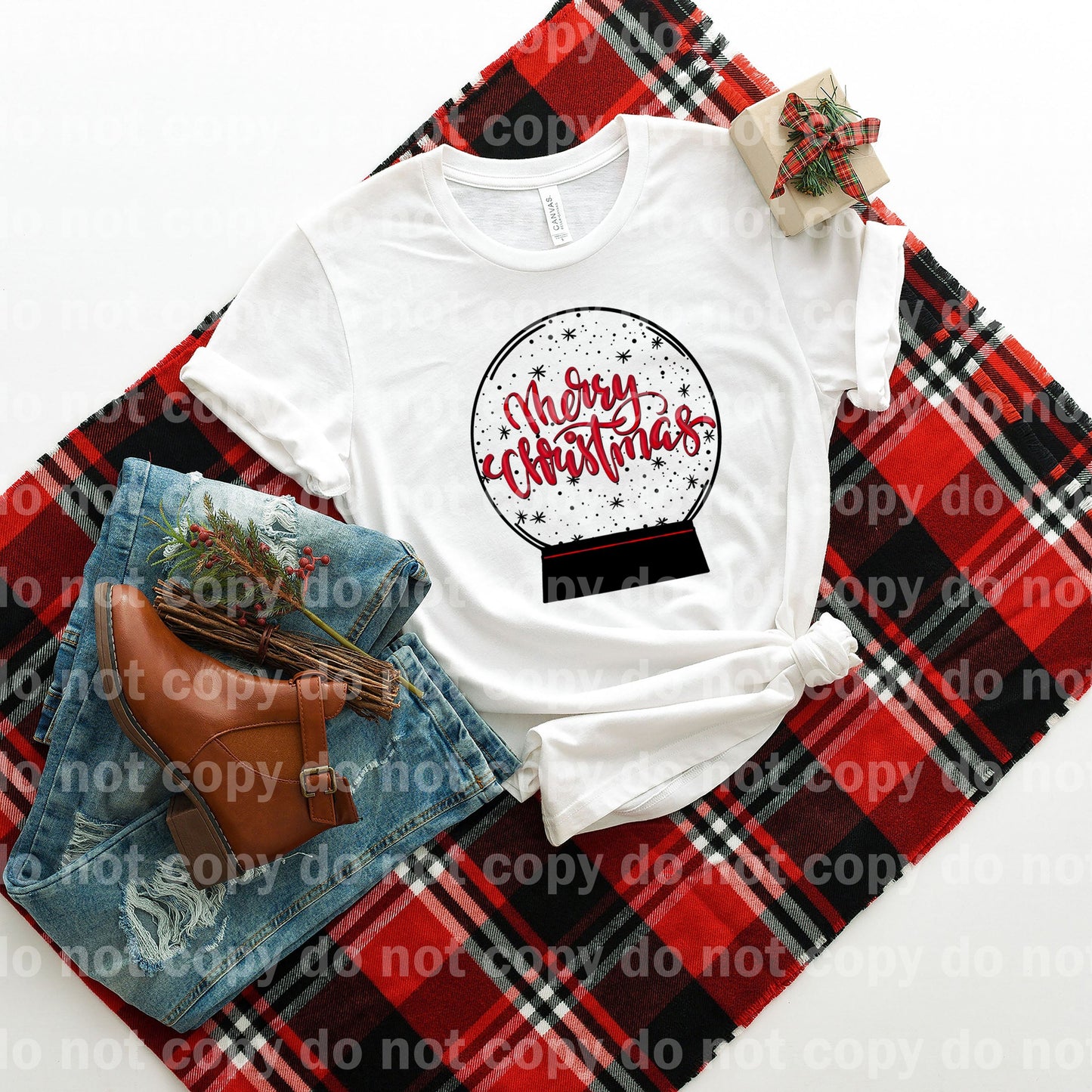Merry Christmas Snow Globe Dream Print or Sublimation Print