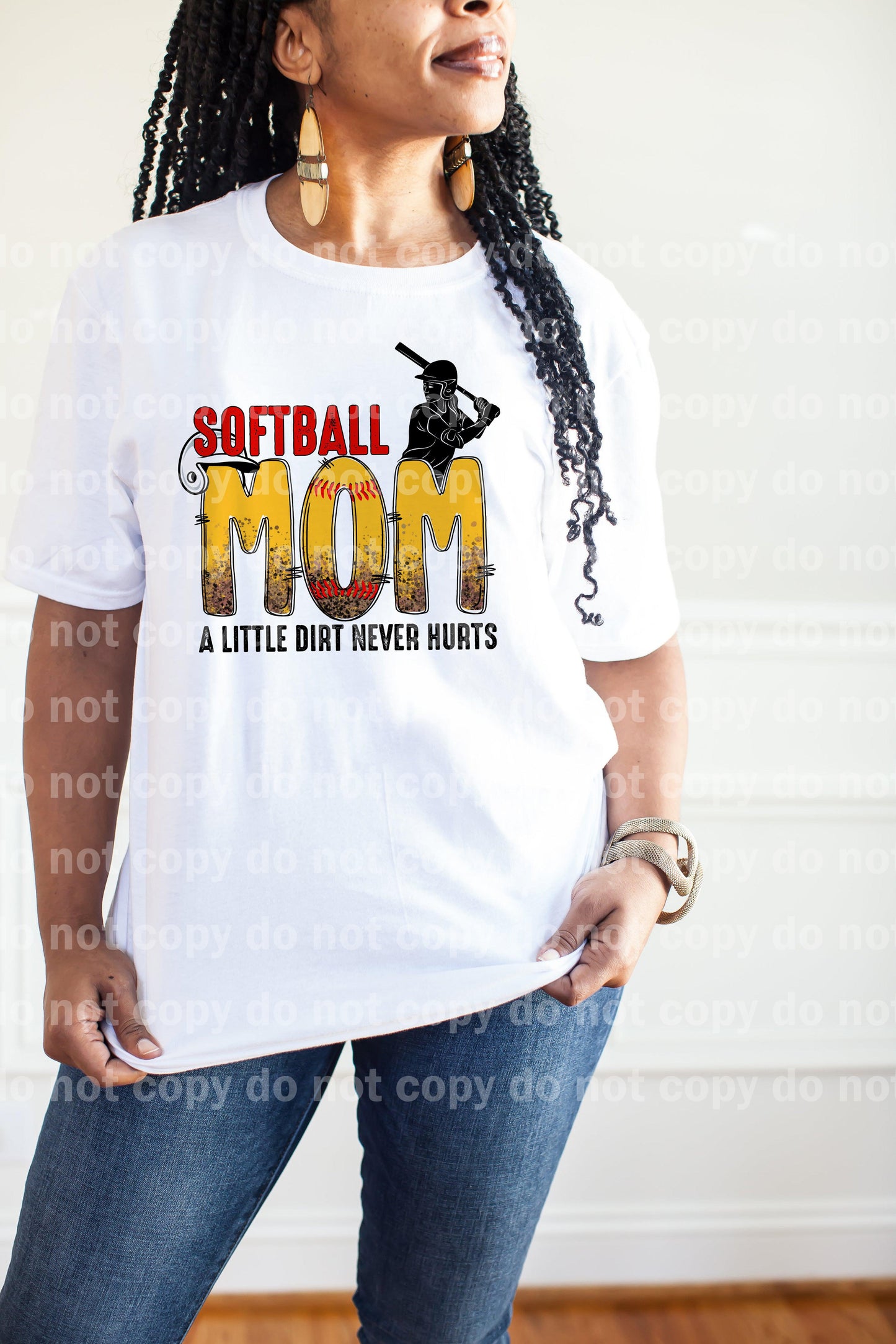 Mamá de softbol Un poco de suciedad nunca daña la impresión de sueños o la impresión de sublimación