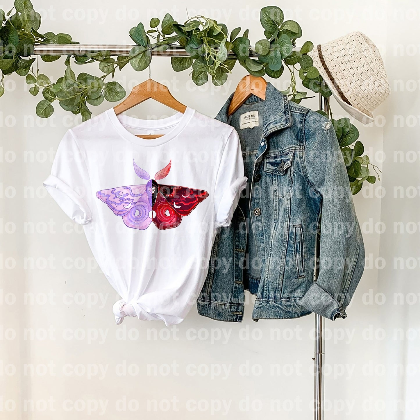 Split Moth Purple And Red Dream Print or Sublimation Print