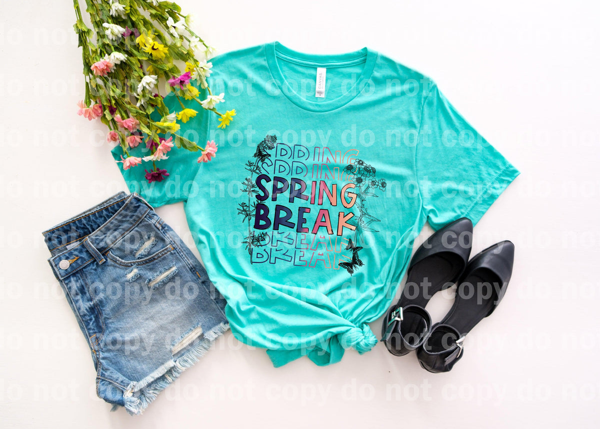 Spring Break Word Stacked Dream print transfer