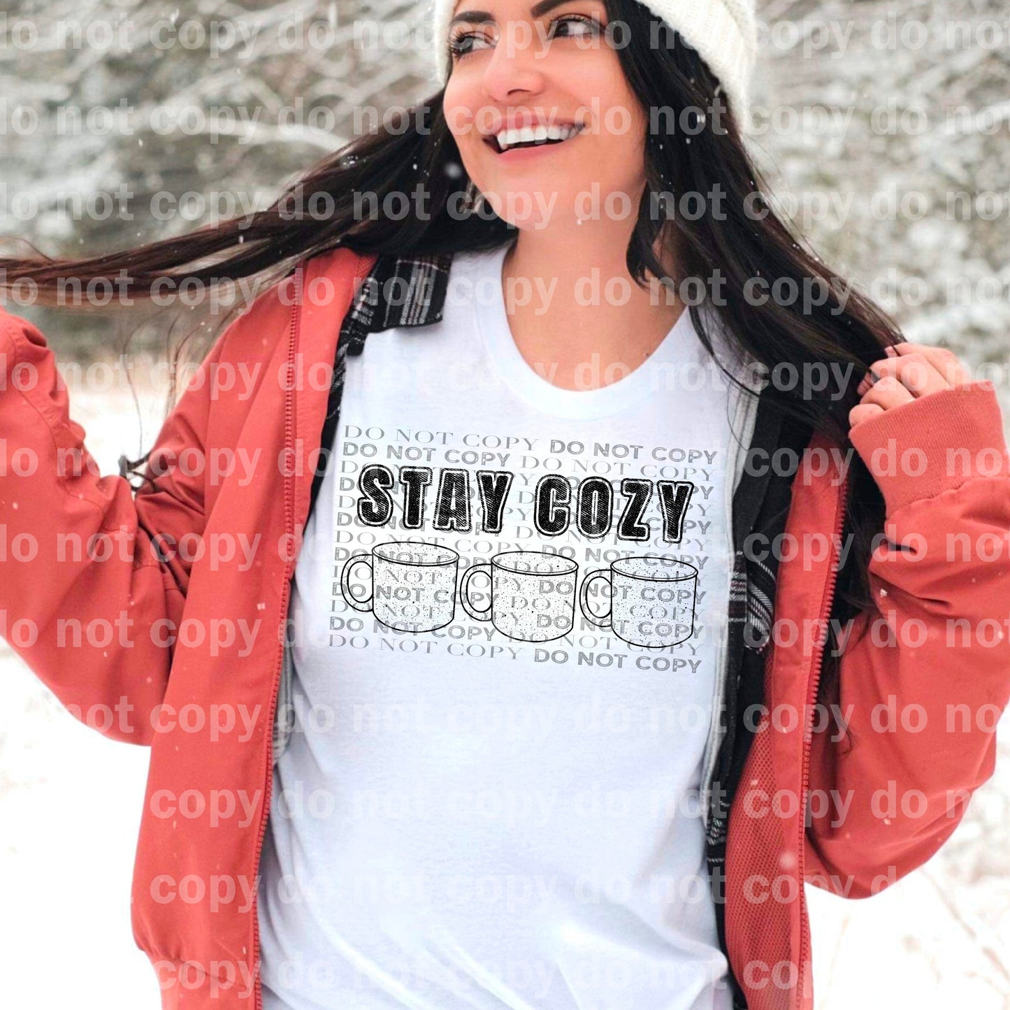 Tazas Stay Cozy Impresión de ensueño o impresión por sublimación
