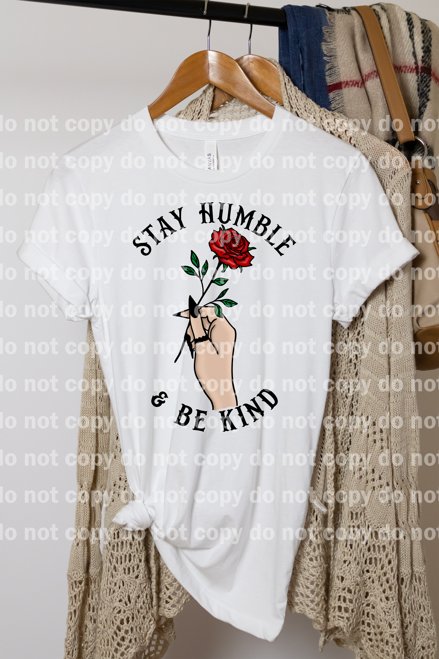 Stay Humble And Be Kind White Hand Dream Print or Sublimation Print
