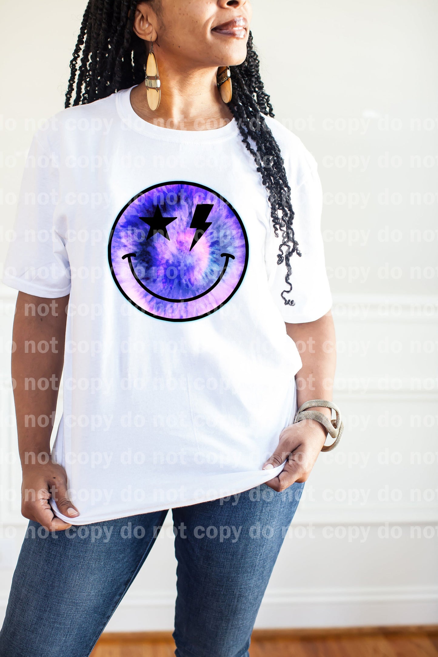 Tie Dye Smiley Dream Print or Sublimation Print