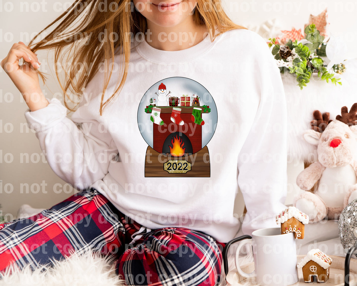 Stocking Snow Globe Dream Print or Sublimation Print