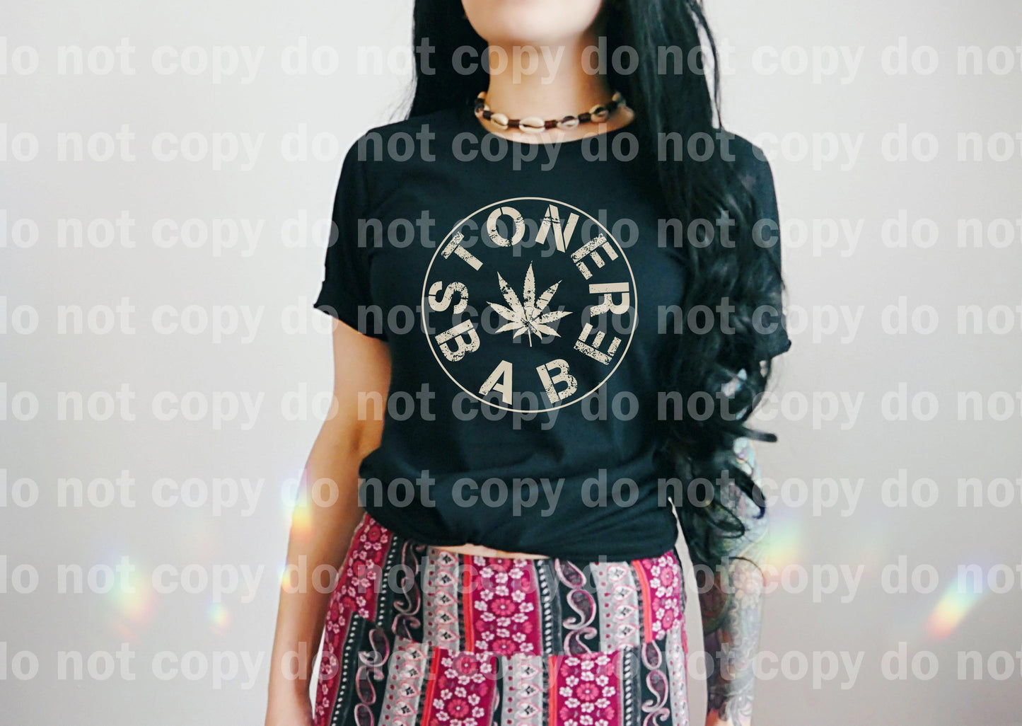 Stoner Babe Round Distressed Dream Print or Sublimation Print
