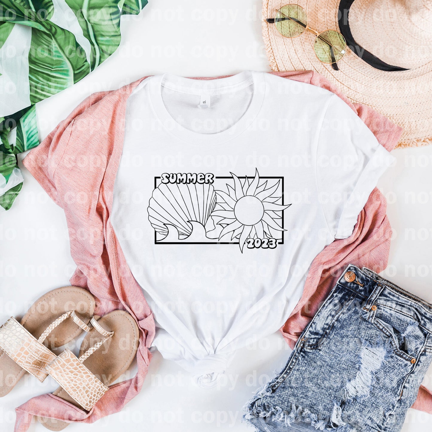Summer 2023 Seashell Sun Full Color/One Color Dream Print or Sublimation Print
