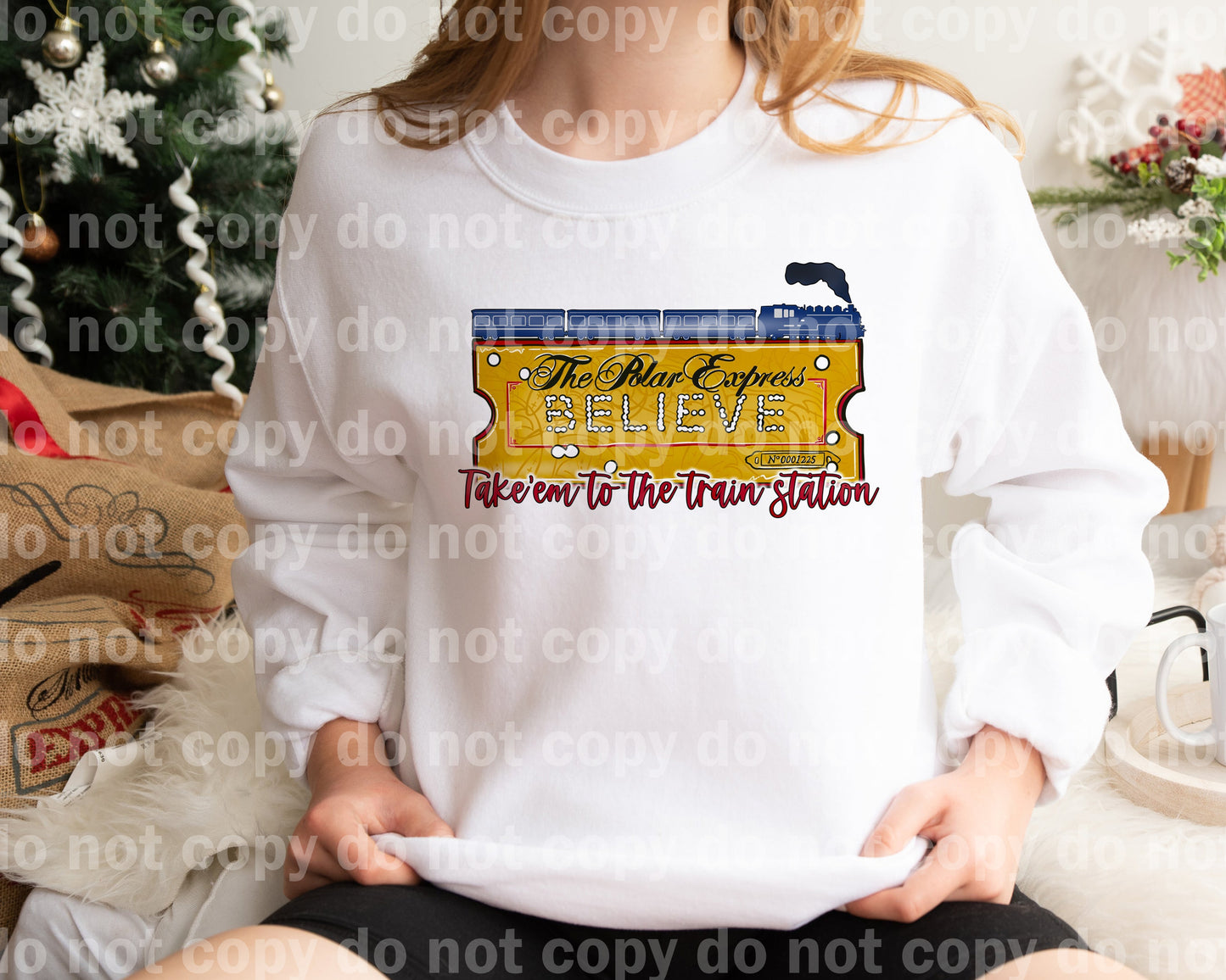 The Polar Express Believe Take 'Em To The Train Station Dream Print or Sublimation Print