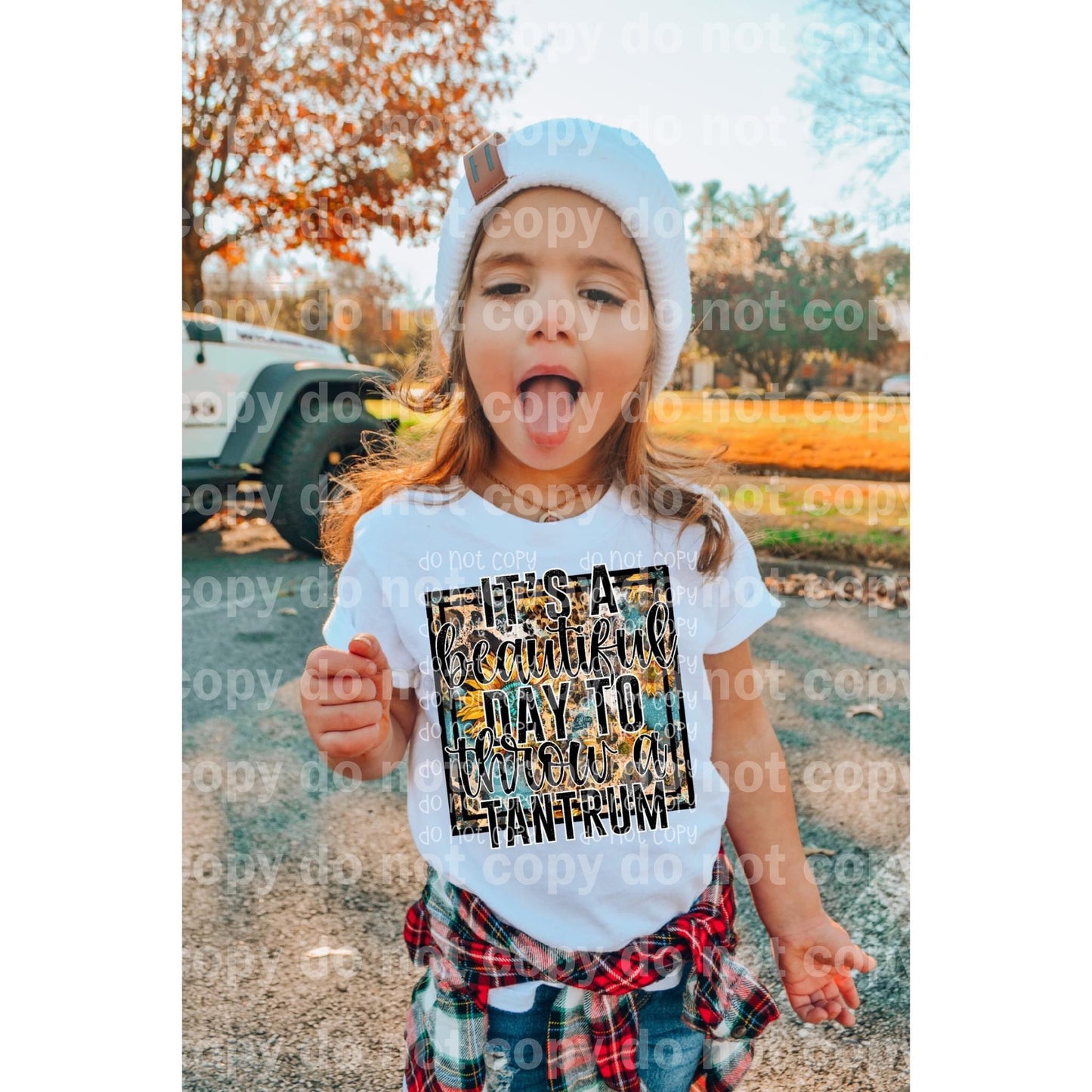 It's A Beautiful Day To Throw A Tantrum Sunflower Leopard Dream Print or Sublimation Print