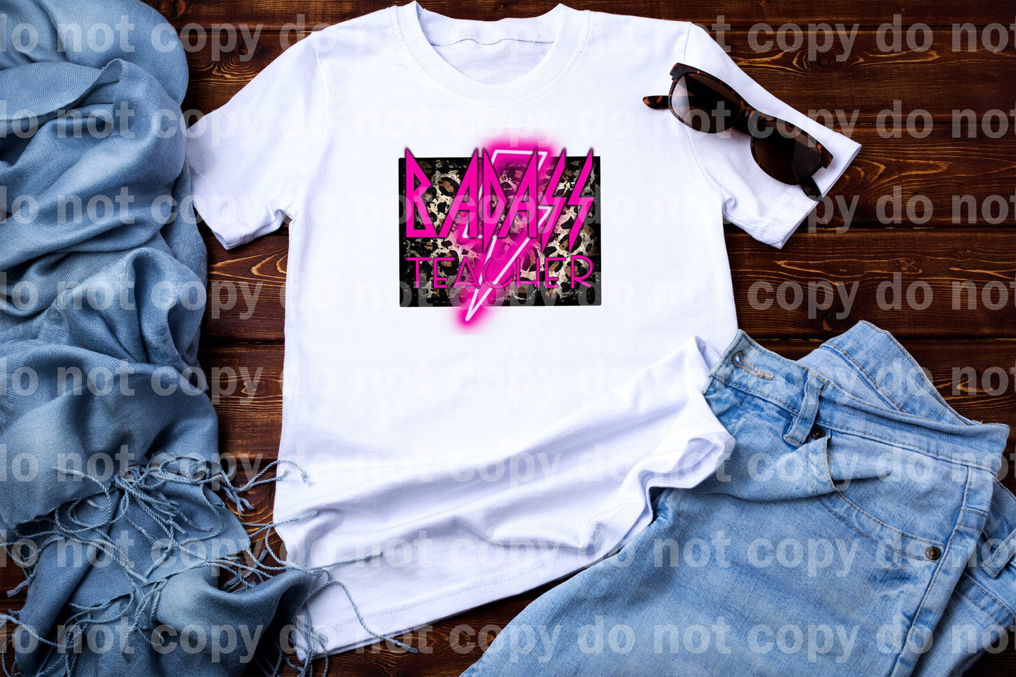 Badass Teacher Green/Pink Dream Print or Sublimation Print