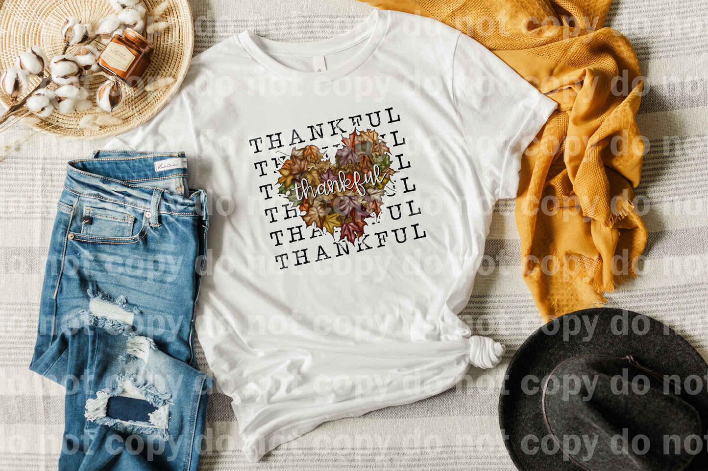 Thankful Fall Leaves Heart Dream Print or Sublimation Print