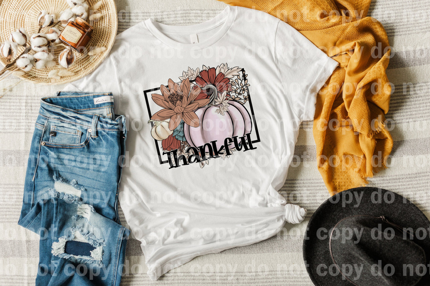 Estampado de Sueño Floral Agradecido o Estampado por Sublimación