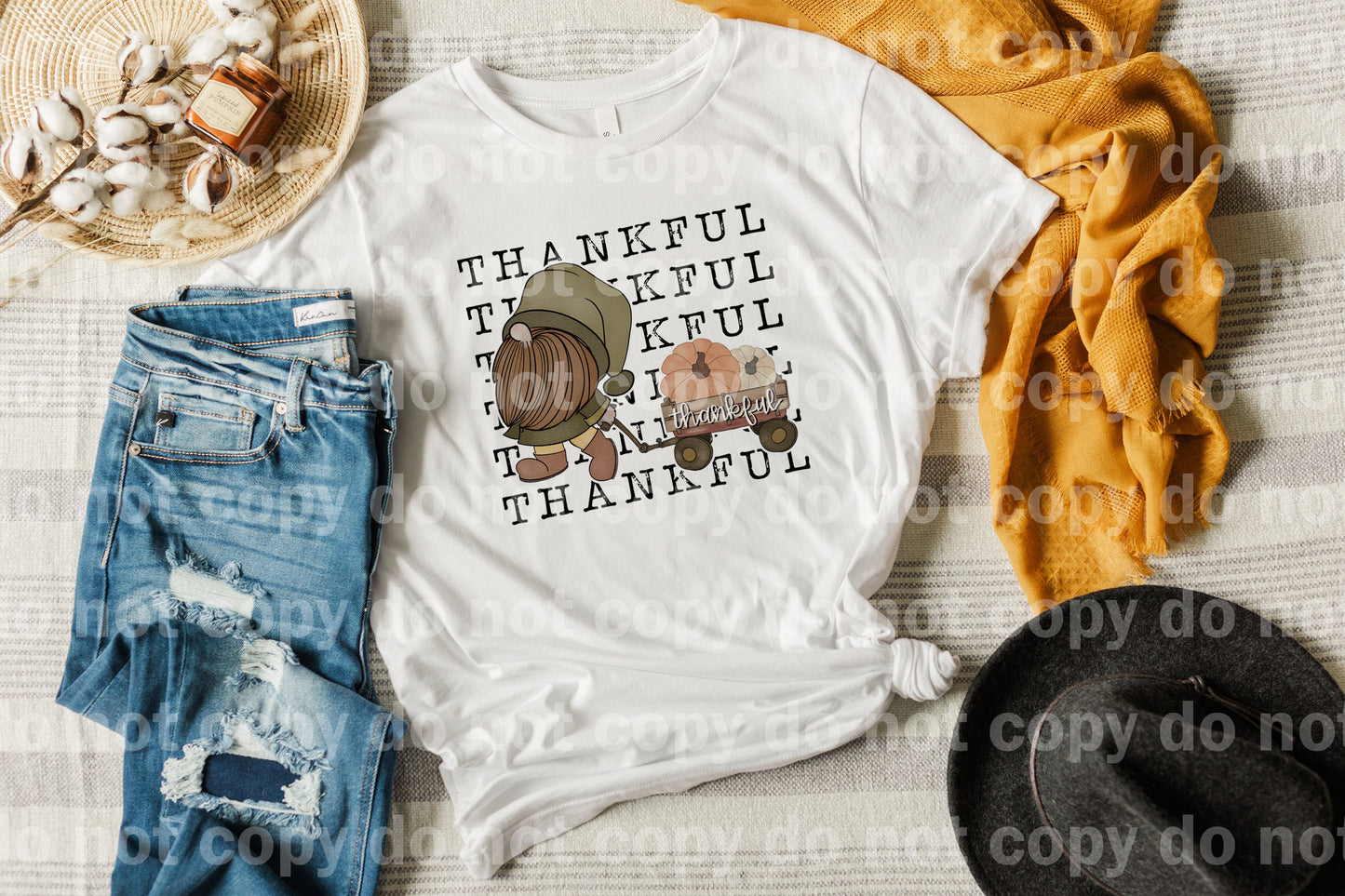 Thankful Gnome Pumpkin Dream Print or Sublimation Print