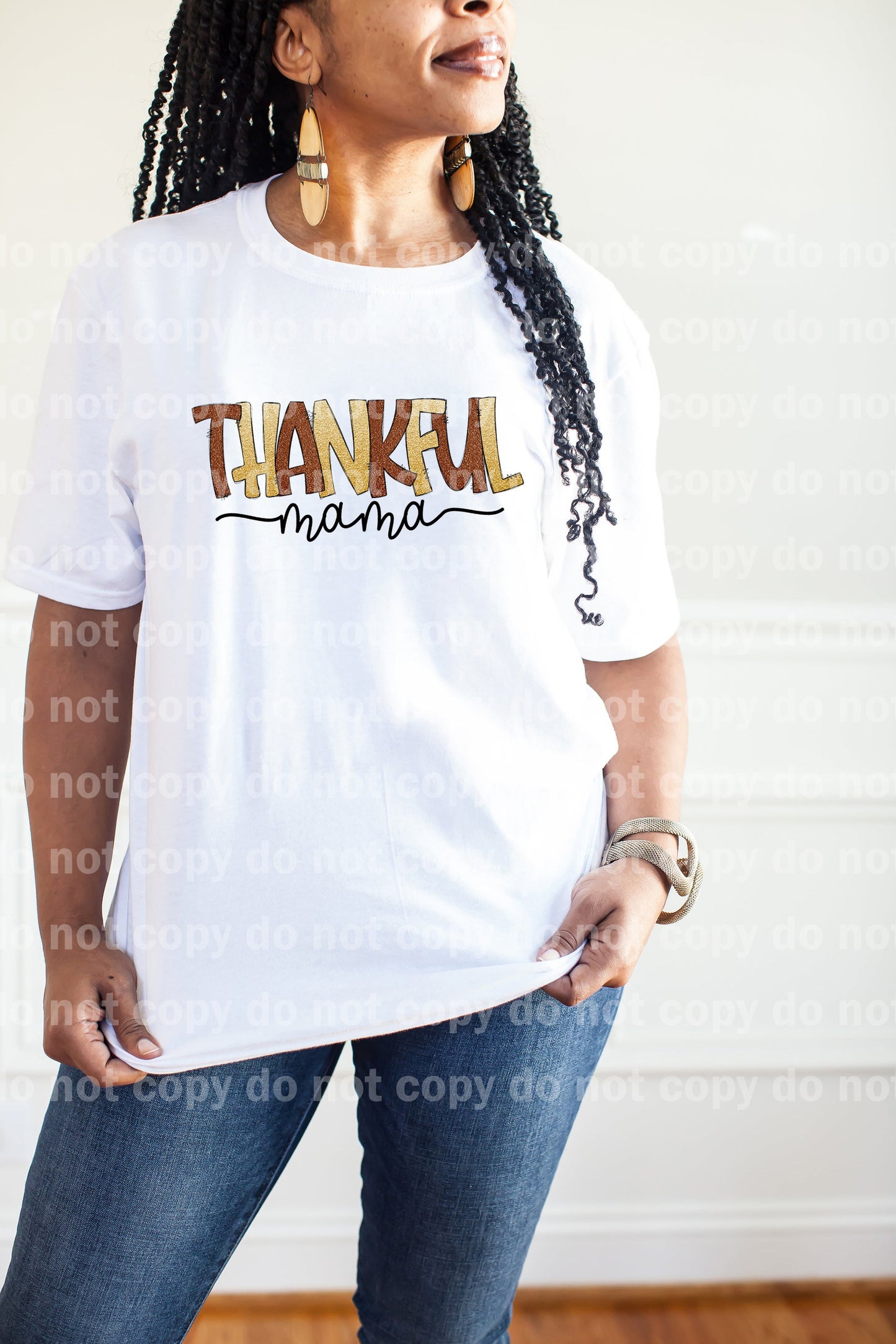 Thankful Mama Typography Glitter Dream Print or Sublimation Print
