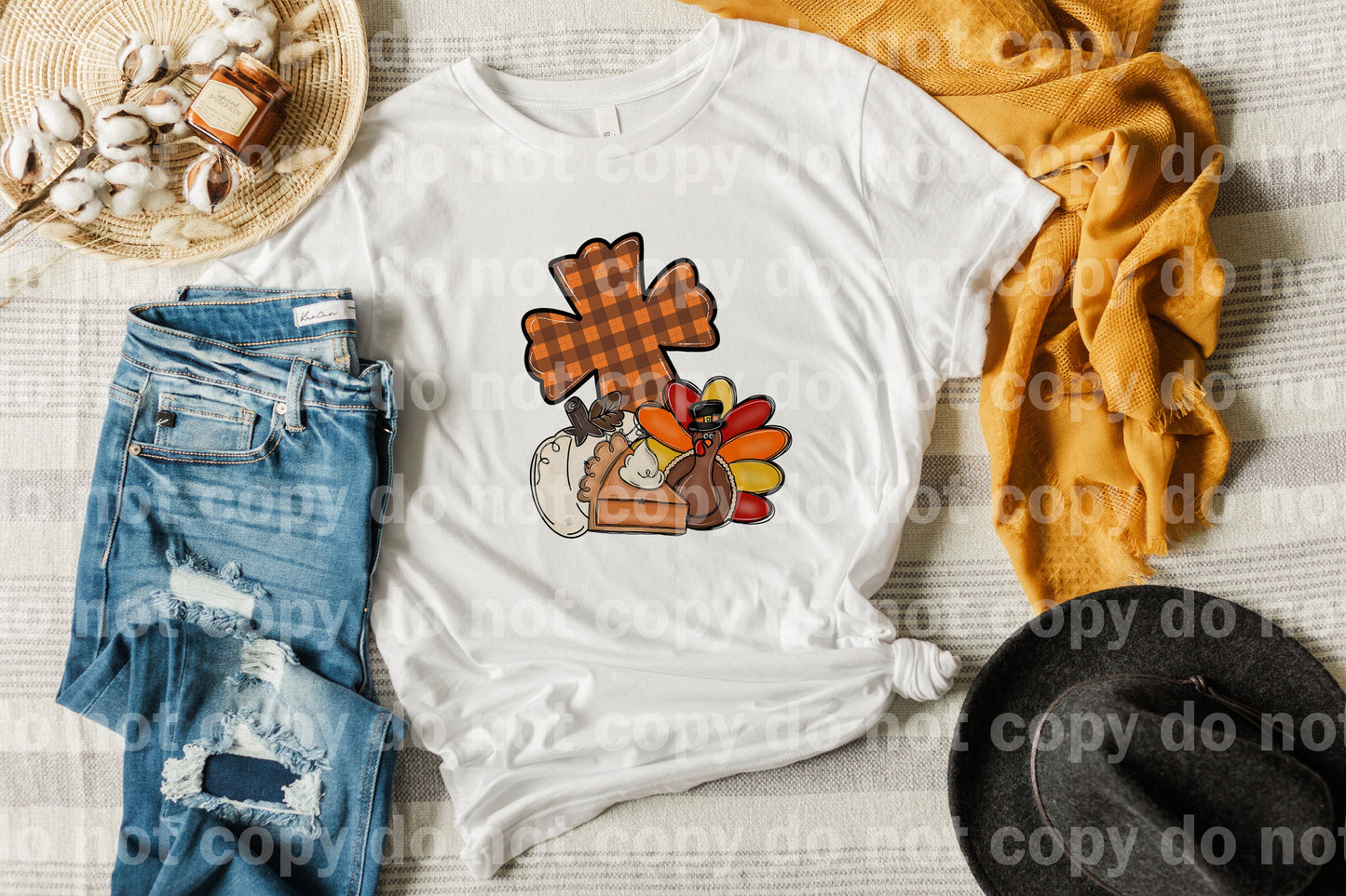 Thanksgiving Plaid Cross Dream Print or Sublimation Print