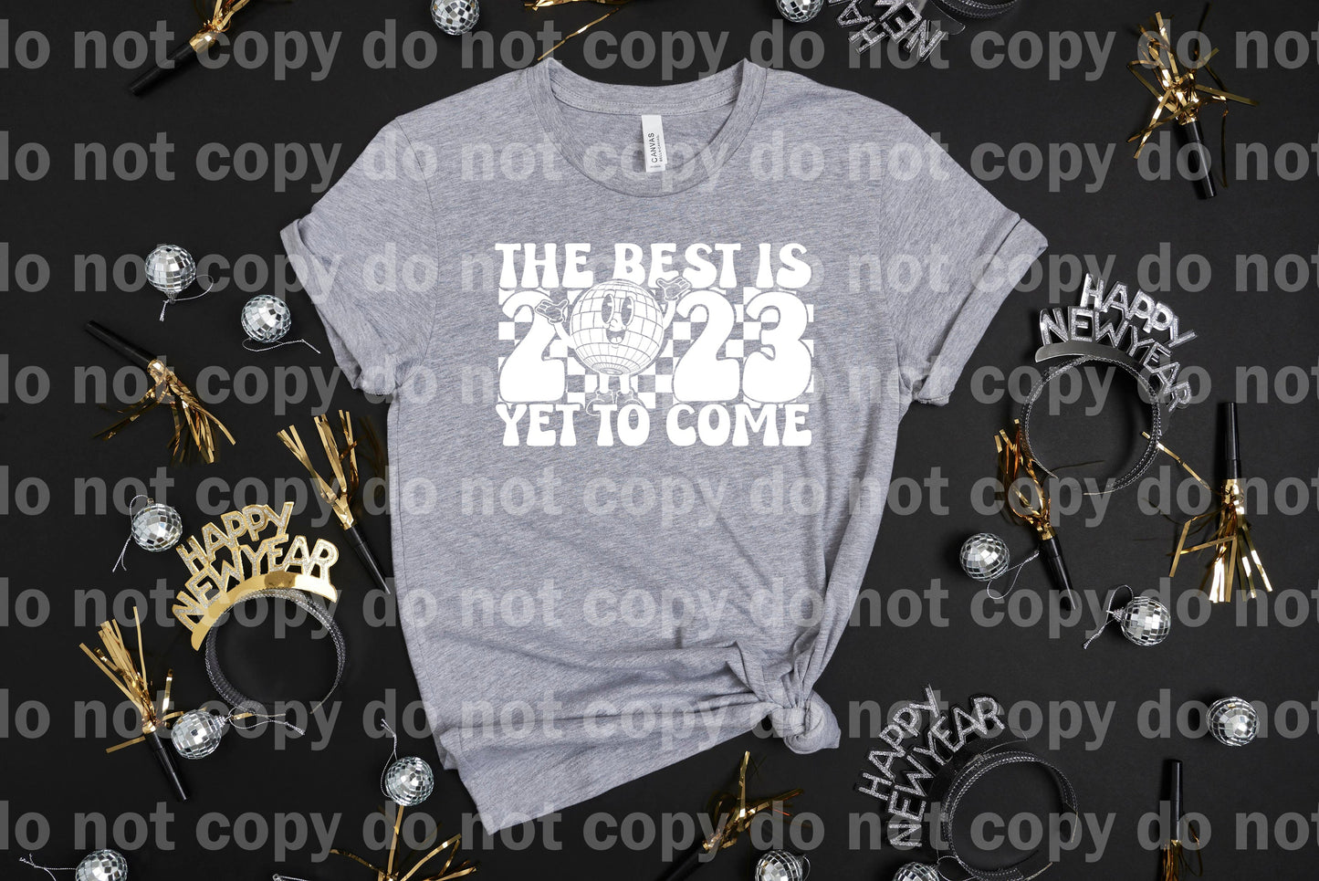 Lo mejor es 2023 aún por venir Impresión de sueños en blanco/negro angustiado o impresión por sublimación