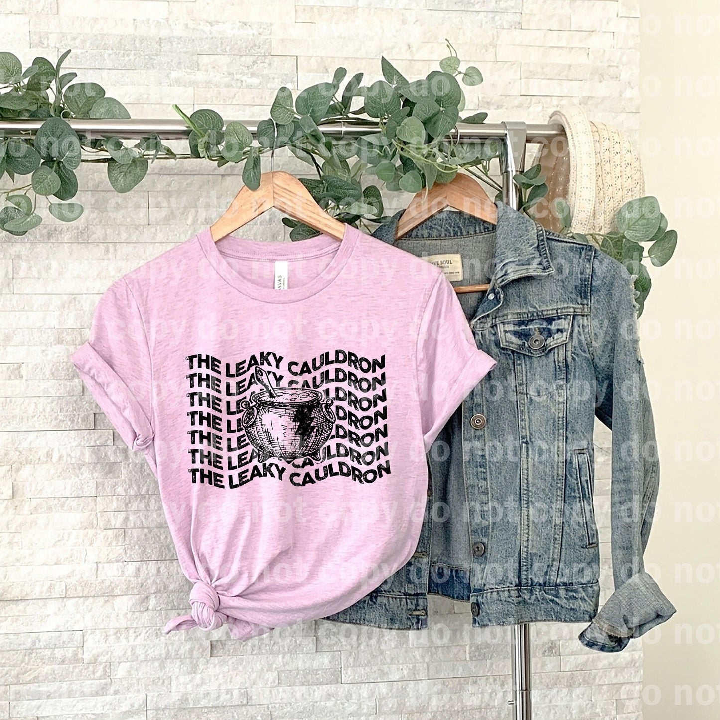 The Leaky Cauldron Wavy Word Stack Black Dream Print or Sublimation Print