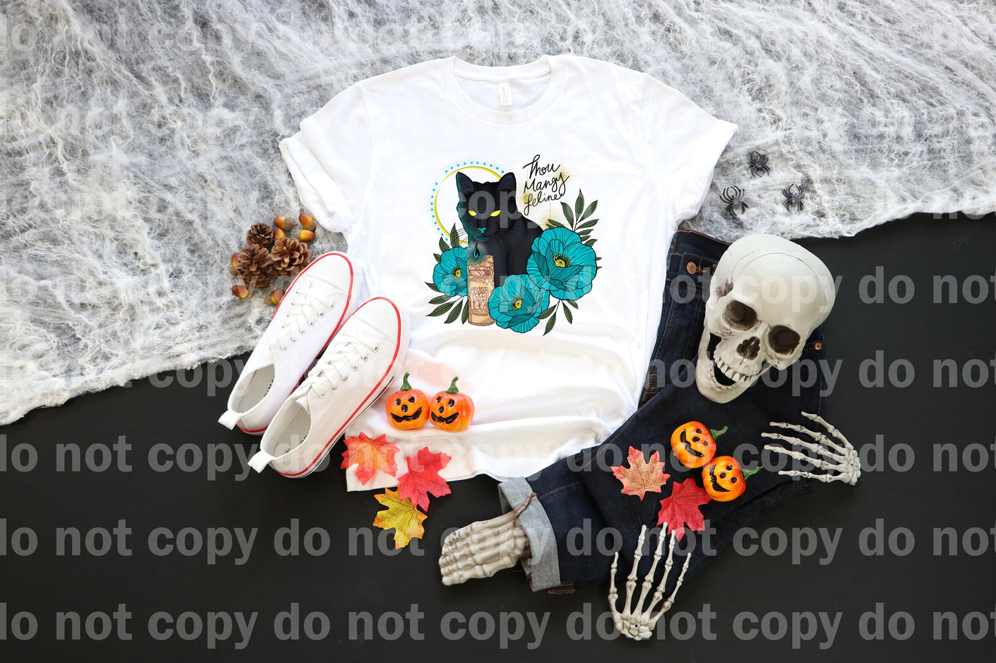 Thou Mangy Feline Void Cat Floral Dream Print or Sublimation Print