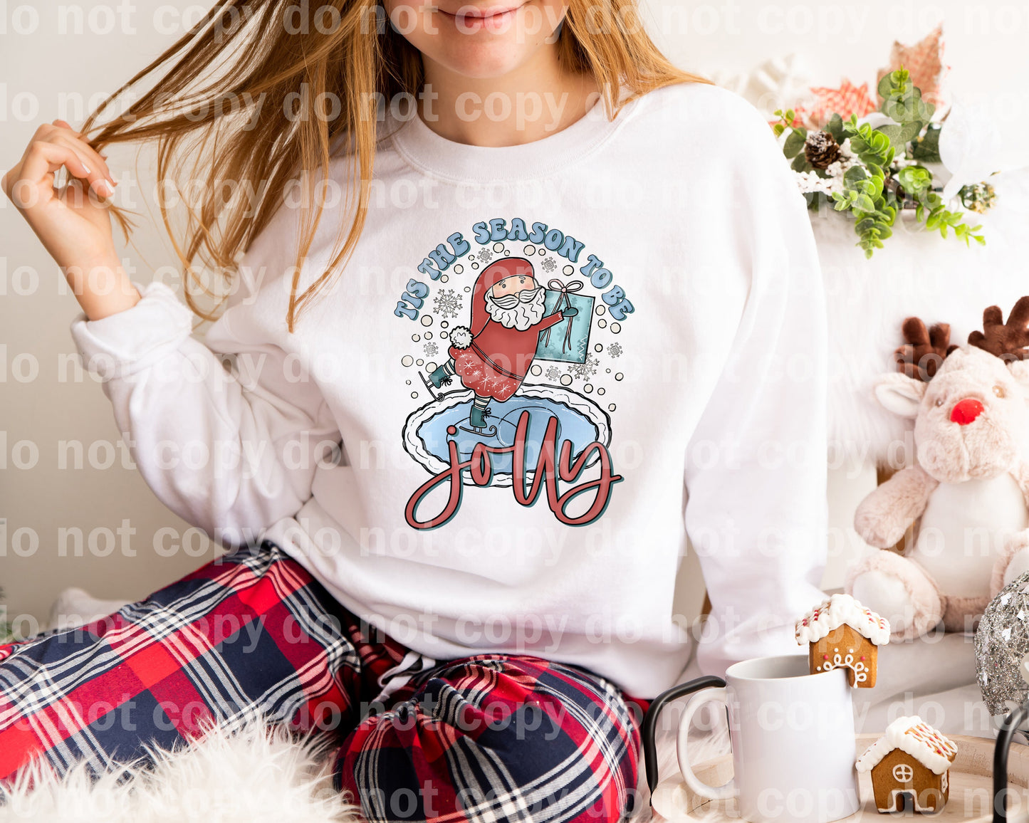 Tis The Season To Be Jolly Santa Dream Print or Sublimation Print