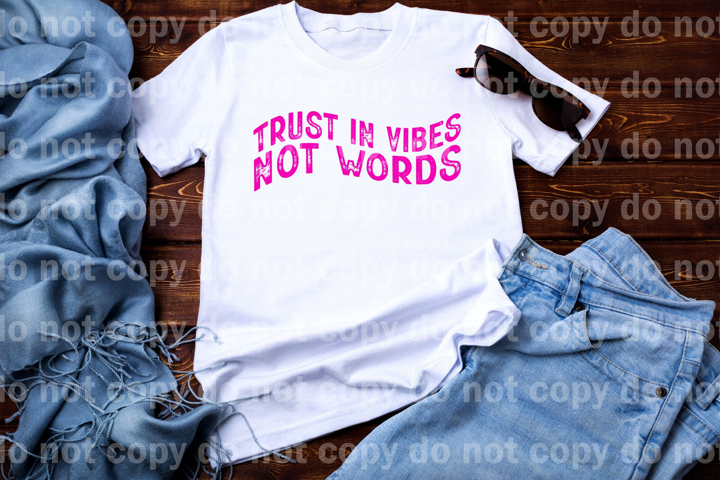Trust In Vibes Not Words Black/Purple Dream Print or Sublimation Print