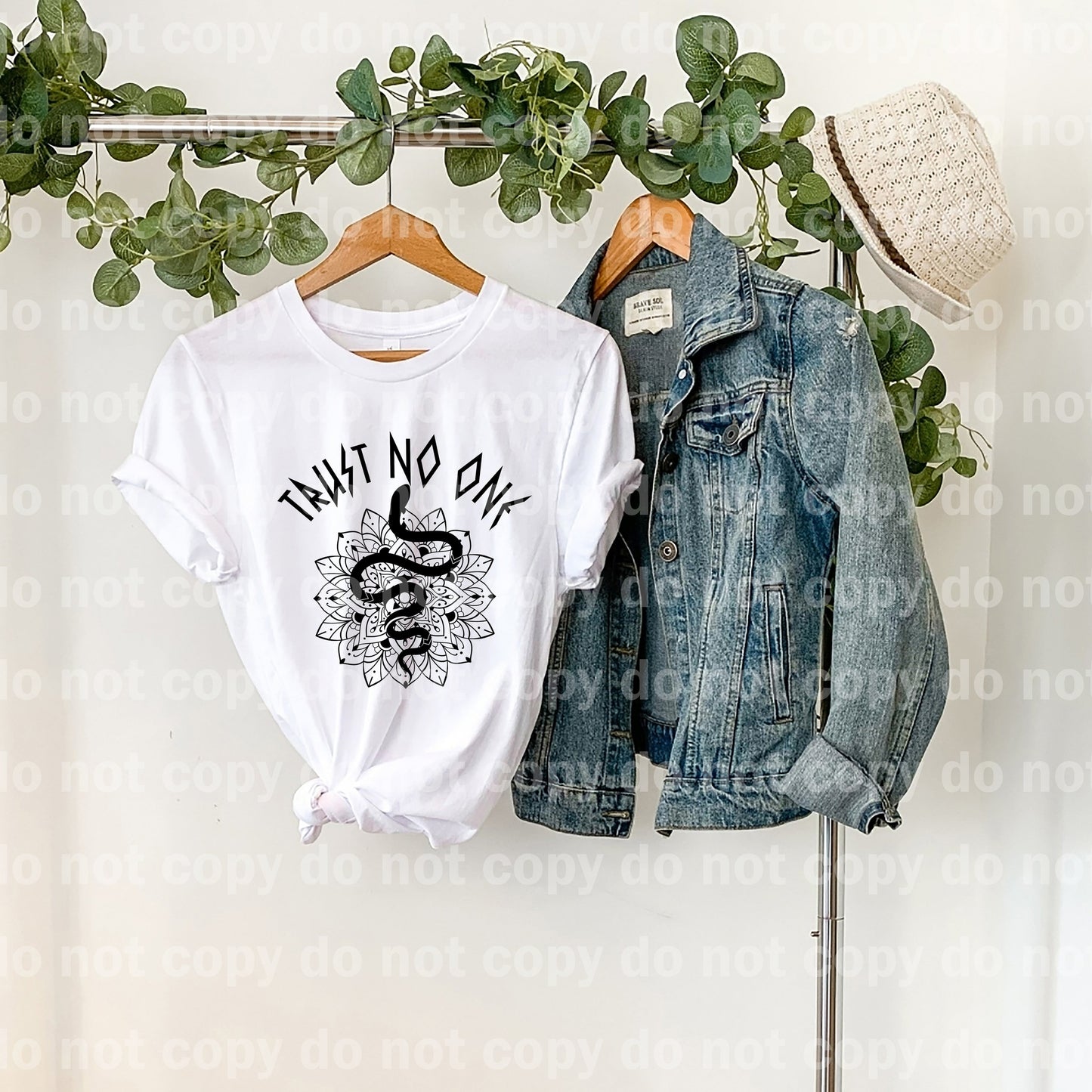 Trust No One Snake Floral Dream Print or Sublimation Print